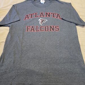 Atlanta Falcons NFL Team Apparel T-Shirt Gray Size L Vintage Style Graphic